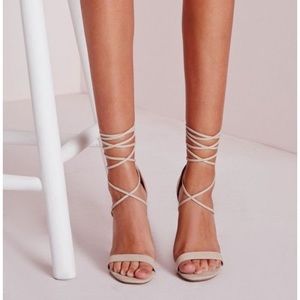 Missguided lace up heels